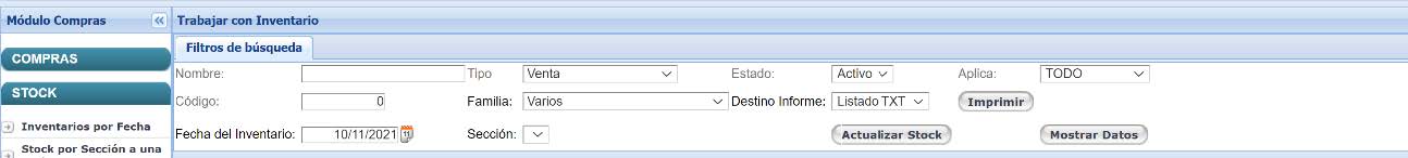 Actualizar el Stock de Productos