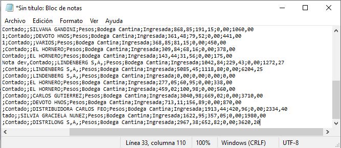 Exportar Asientos Contables a TXT