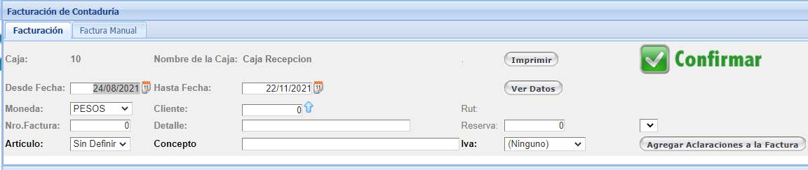 Facturación de Contaduría