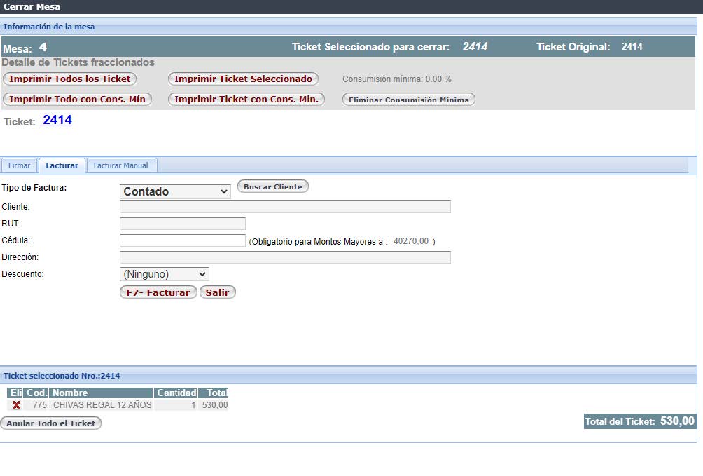Instructivo de los puntos de venta
