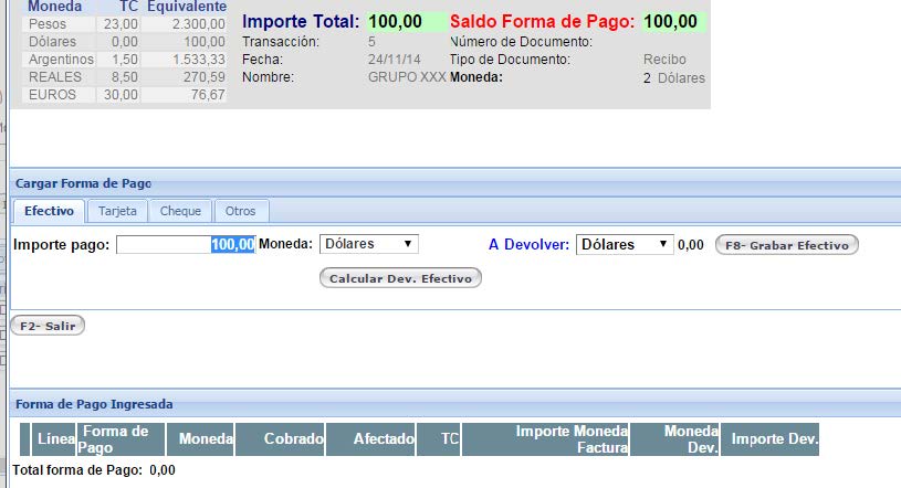 Manual de recepción
